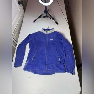 Patagonia Womens R4 Fleece Blue Full Zip Up Jacket Sz M Made USA VINTAGE